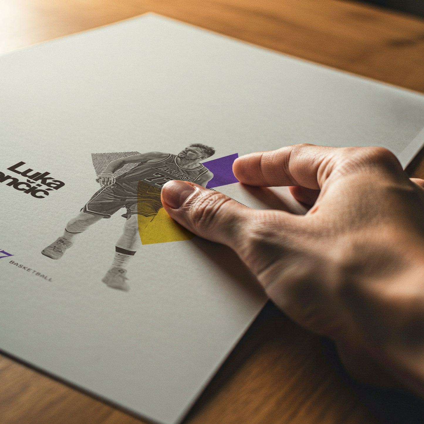 Luka Doncic Minimalistic Poster LA Lakers