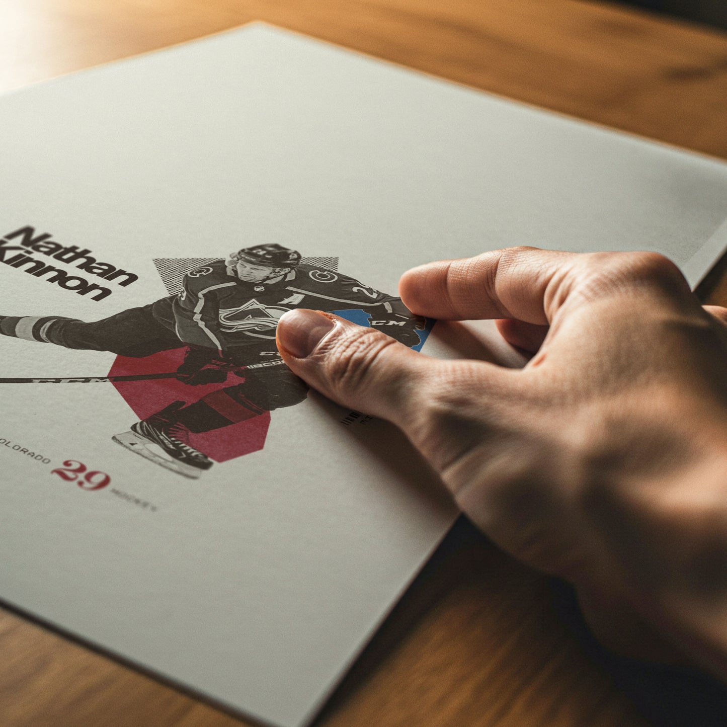 Nathan MacKinnon Minimalistic Poster Colorado Avalanche