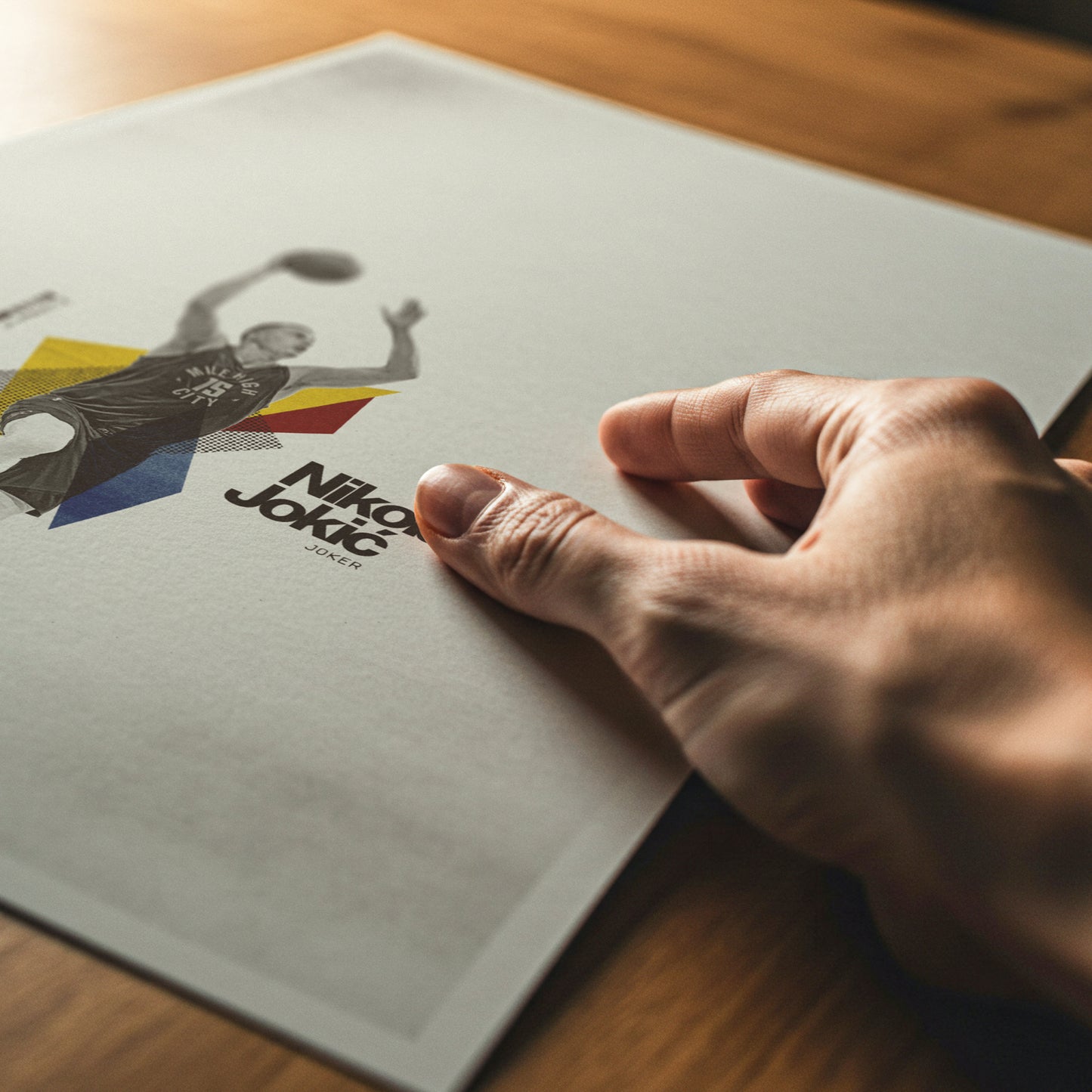 Nikola Jokic Minimalistic Poster Denver Nuggets