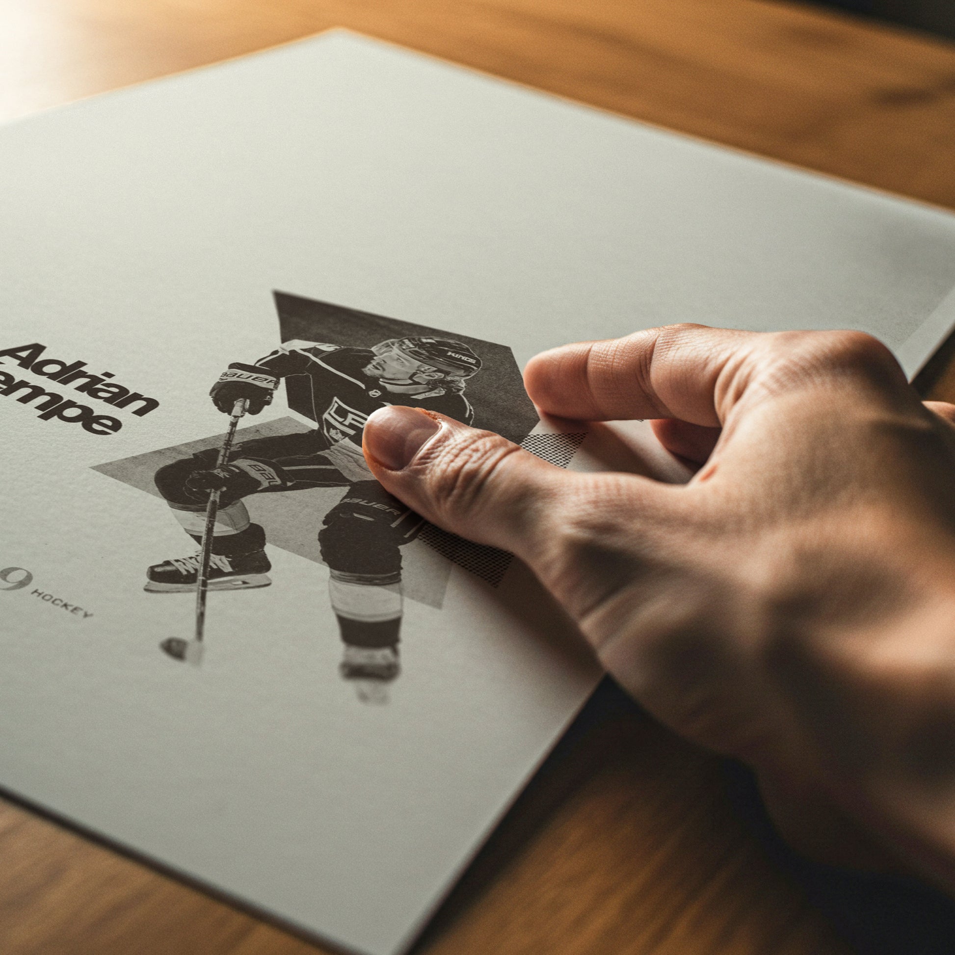 Adrian Kempe Minimalistic Poster Los Angeles Kings
