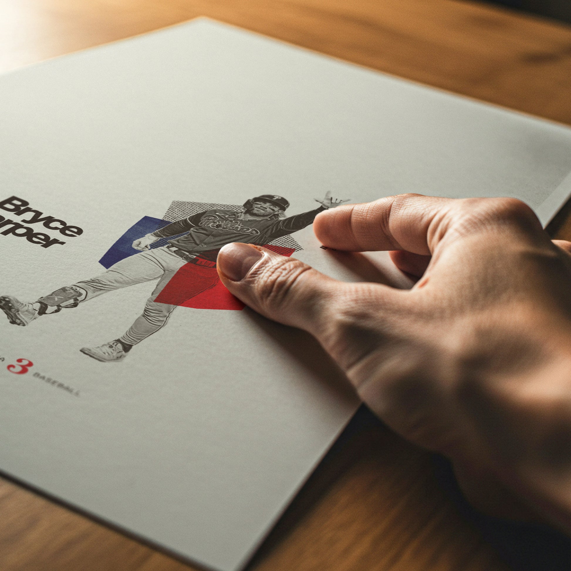 Bryce Harper Minimalistic Poster Philadelphia Phillies