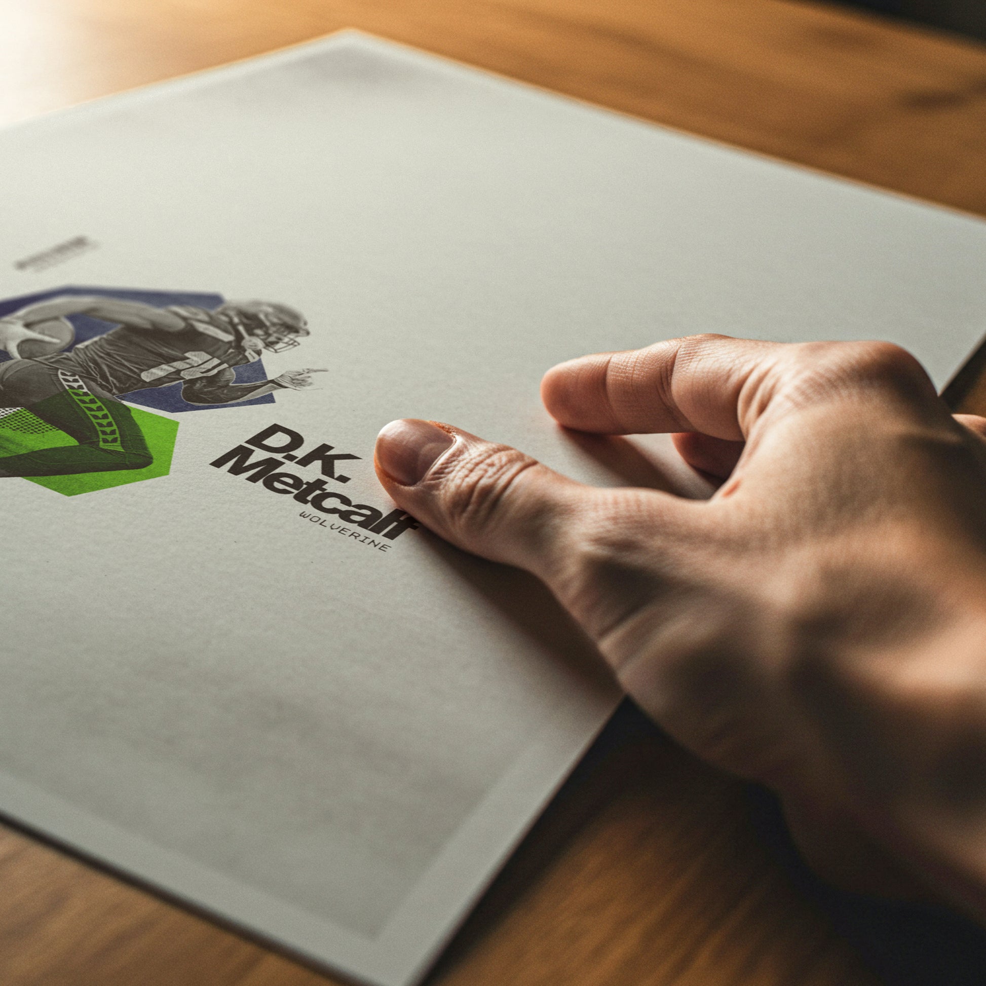 DK Metcalf Minimalistic Poster Seattle Seahawks
