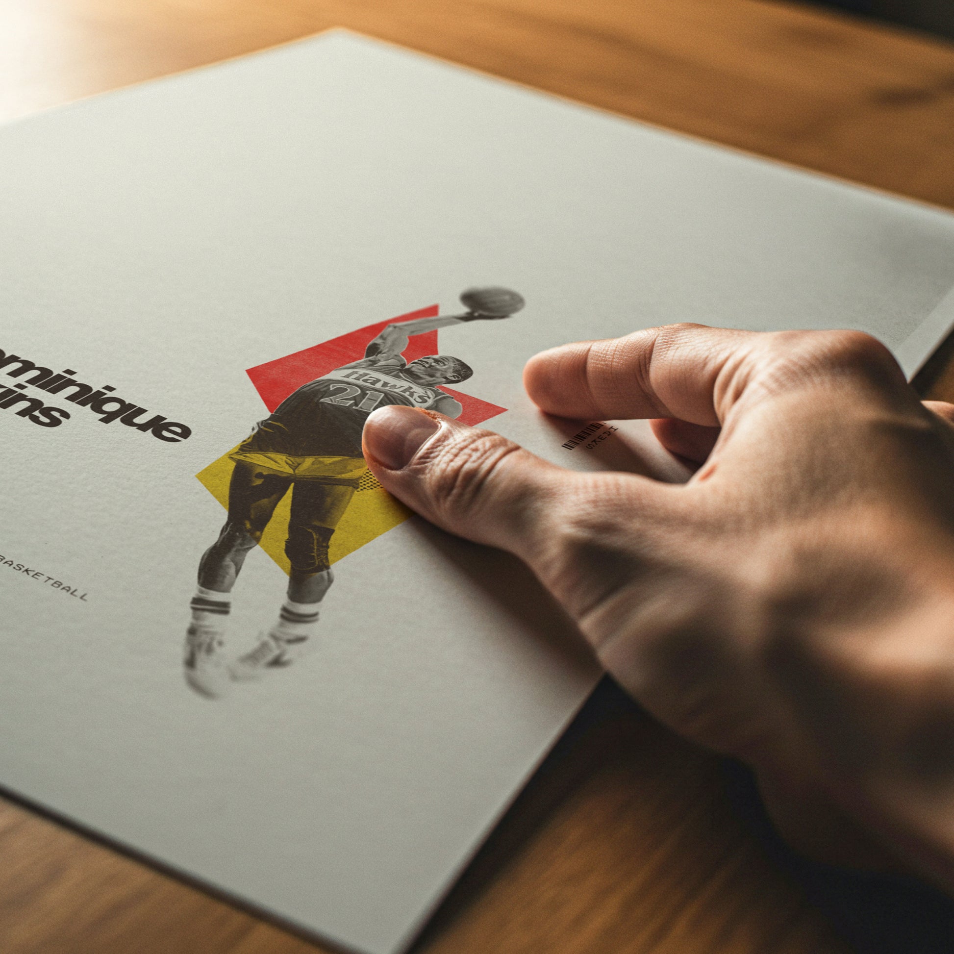 Dominique Wilkins Minimalistic Poster Atlanta Hawks