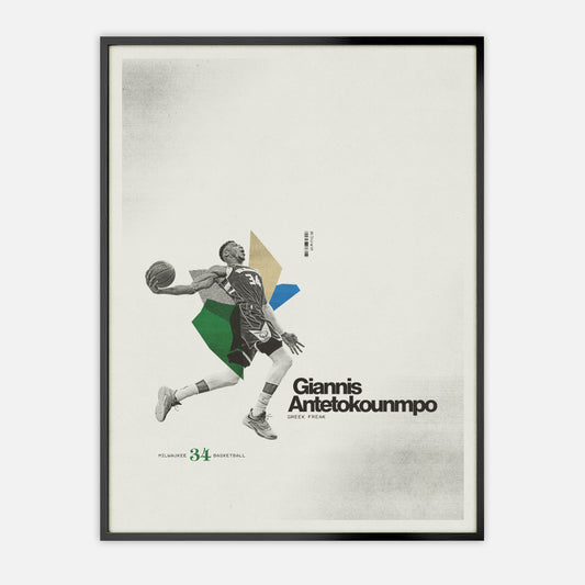 Giannis Antetokounmpo Poster Milwaukee Bucks