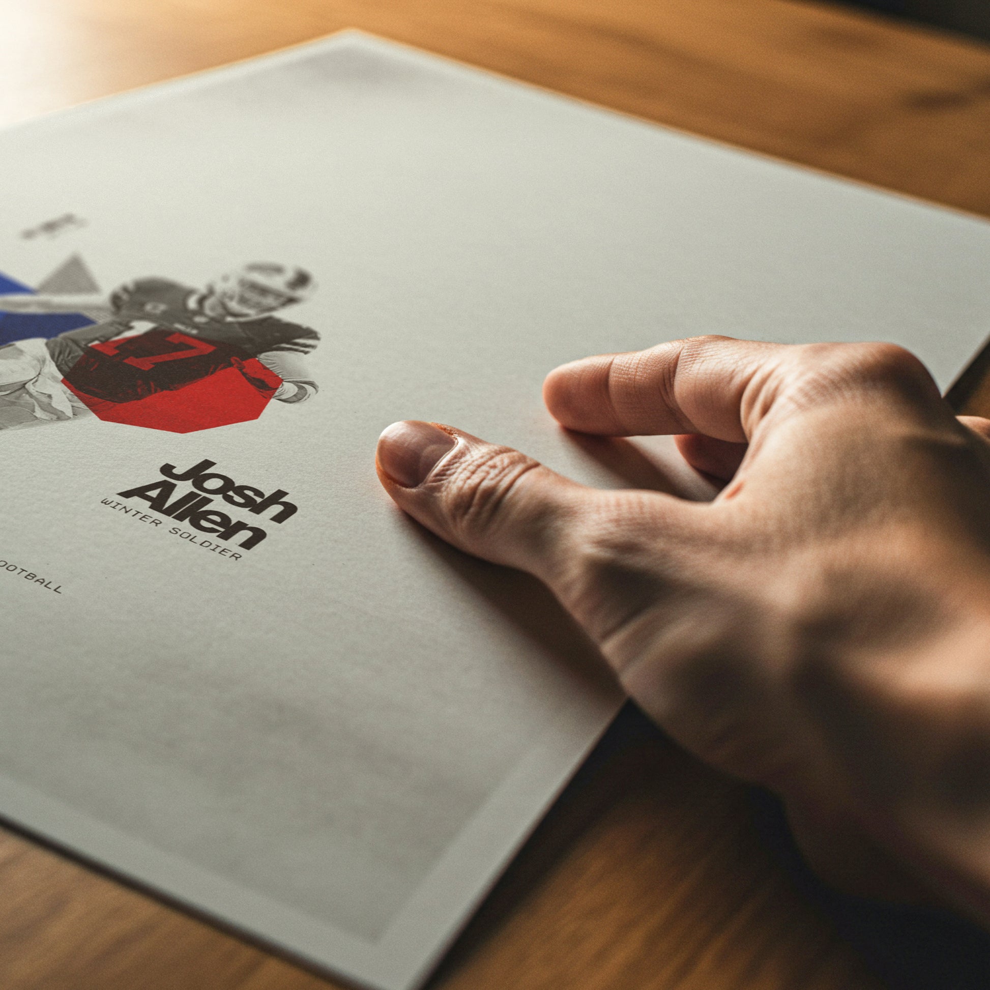 Josh Allen Minimalistic Poster Buffalo Bills
