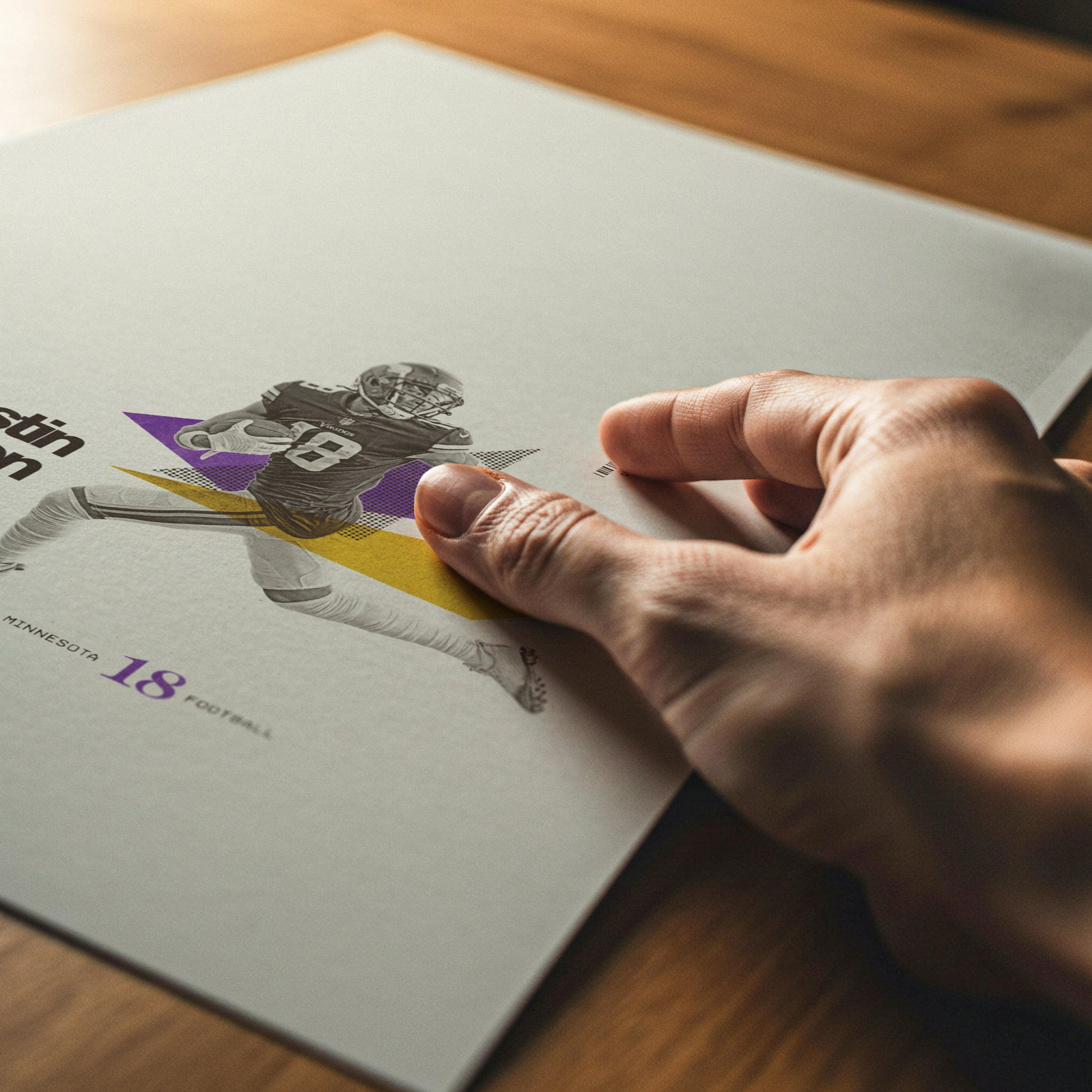 Justin Jefferson Minimalistic Poster Minnesota Vikings