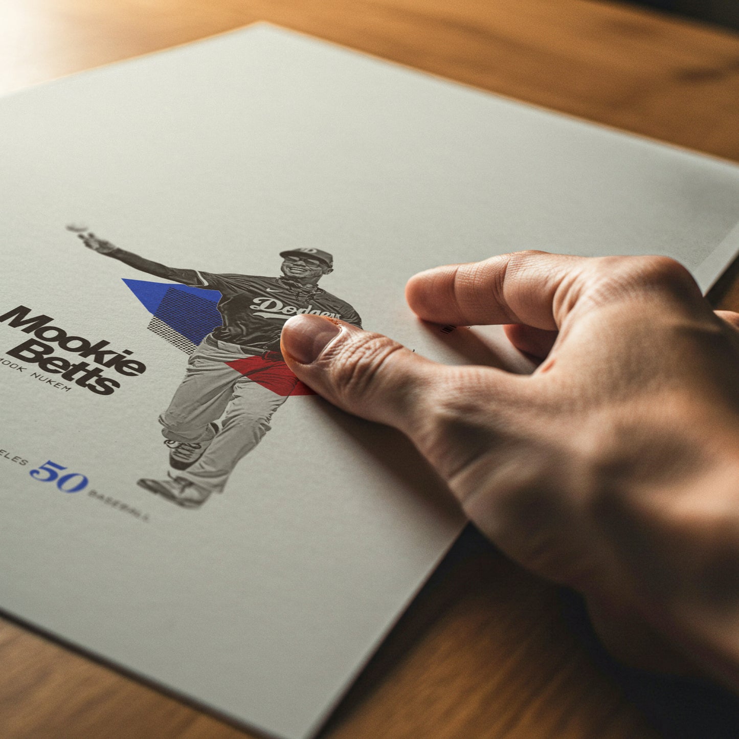 Mookie Betts Minimalistic Poster LA Dodgers