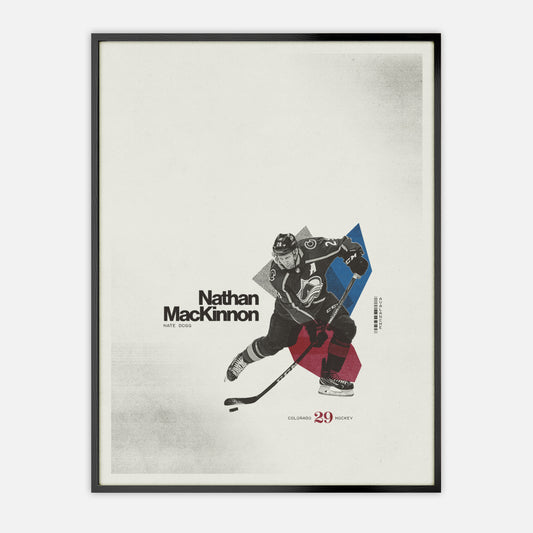Nathan MacKinnon Minimalistic Poster Colorado Avalanche