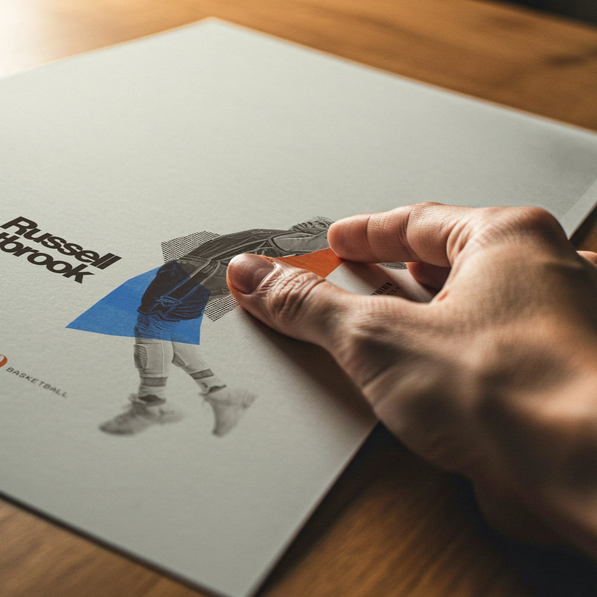 Russell Westbrook Minimalistic Poster Oklahoma City Thunder