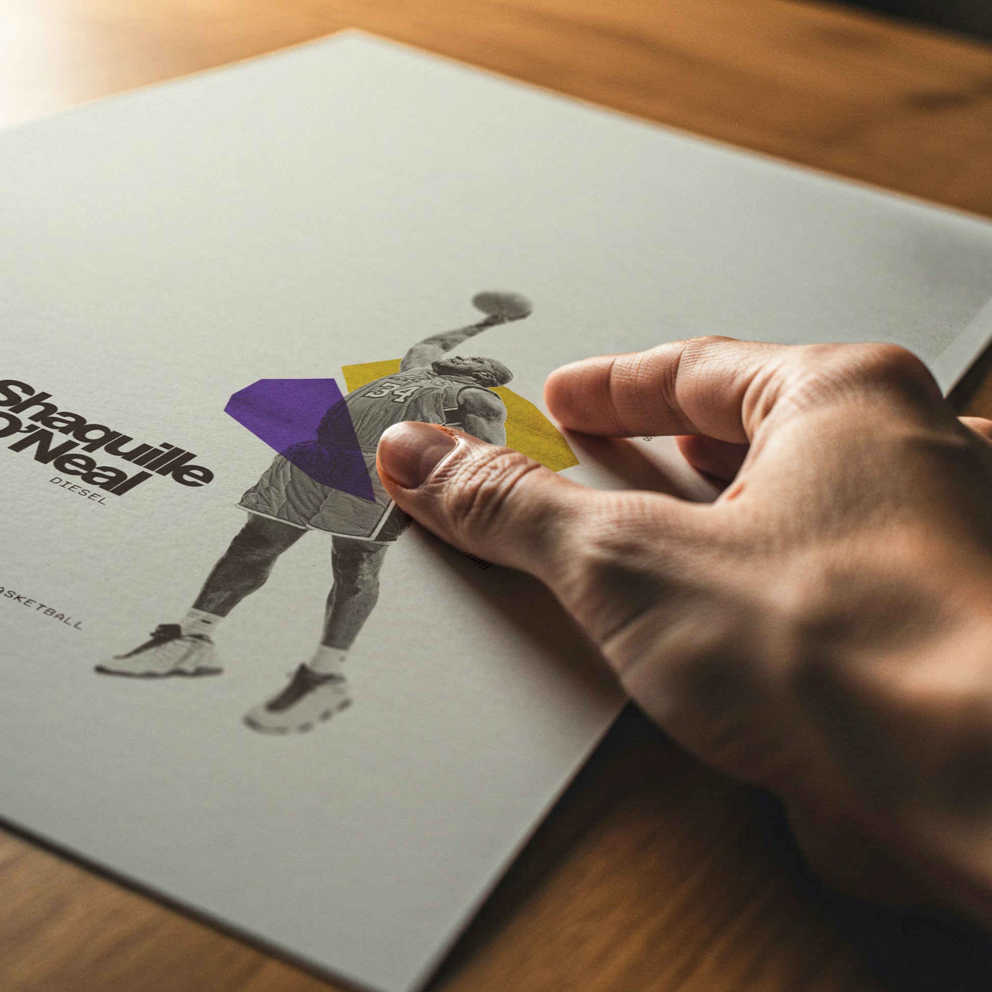 Shaquille O'Neal Minimalistic Poster Los Angeles Lakers